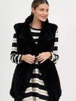 Minx Faux Fur Vest Black Hammock & Vine