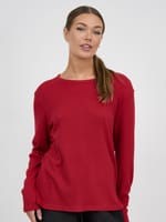Metallic Ribbed Knit Top Camel Liberty Rose