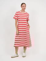 Straight Cotton Jersey Dress Pink Liberty Rose