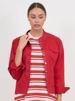 Military Denim Jacket Chocolate Threadz