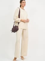 Linen Balloon Sleeve Top