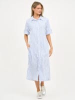 Midi Shirt Dress Pink Liberty Rose