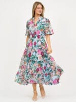 Tier Detail Dress Light Blue Liberty Rose