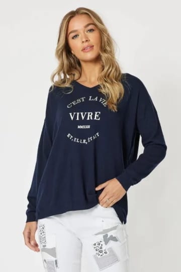 C’est La Vie Knit Navy Threadz