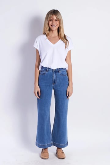 Cuff Detailed Denim Jean Blue Monaco Jeans