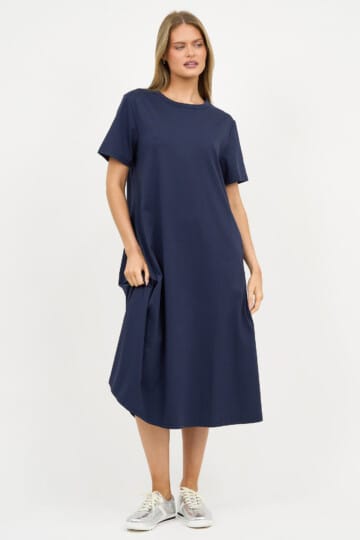 Cotton Jersey Dress Ink Liberty Rose