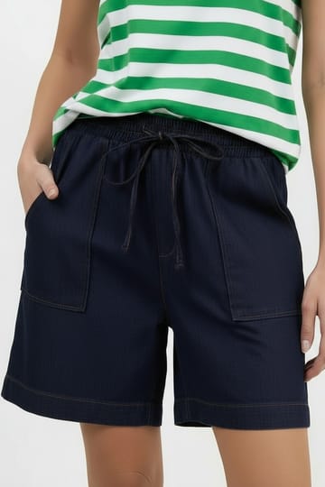 Stitch Detail Denim Short Dark Denim Liberty Rose