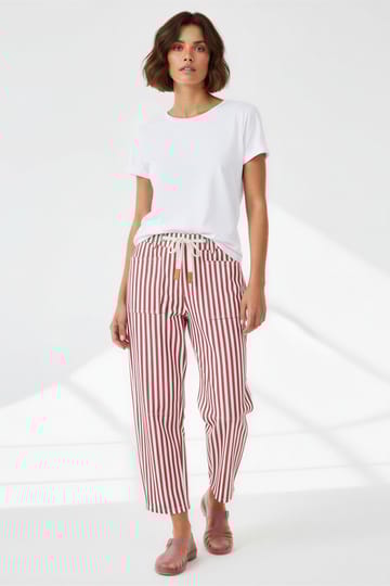 Carter Barrel Jean Stripe Rust Monaco Jeans