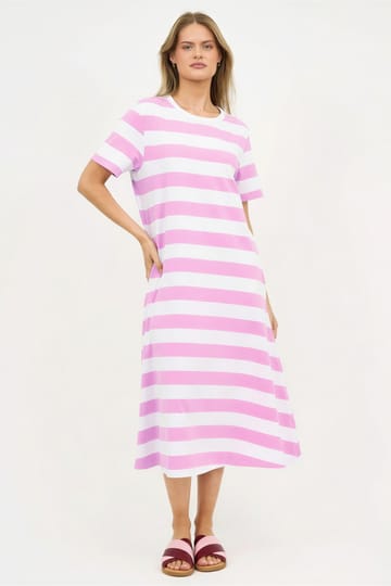 Cotton Jersey Stripe Dress Orchid Liberty Rose Cotton Jersey Stripe Dress Orchid Liberty Rose