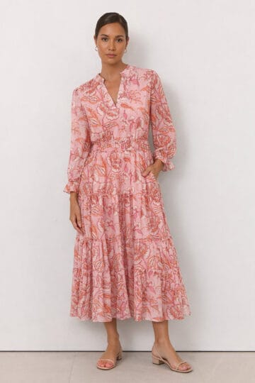 Waist Detail Dress Blush Liberty Rose