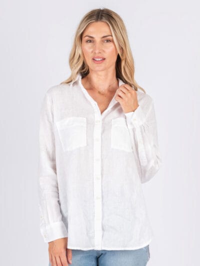 Classic Linen Shirt White Worthier