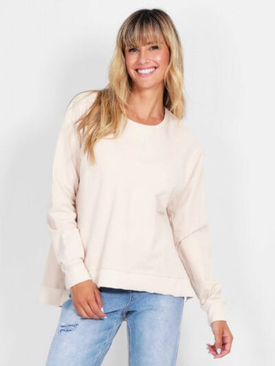 Organic Cotton Sweater Sand G7 Basics