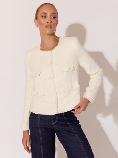 Tweed Jacket Cream adorne