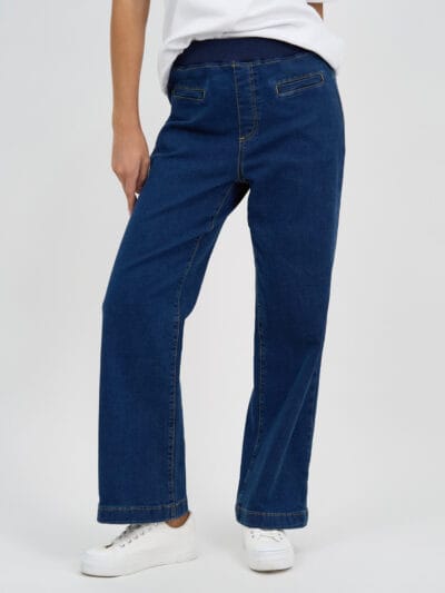 Maddy Wide Leg Jean Dark Denim Threadz