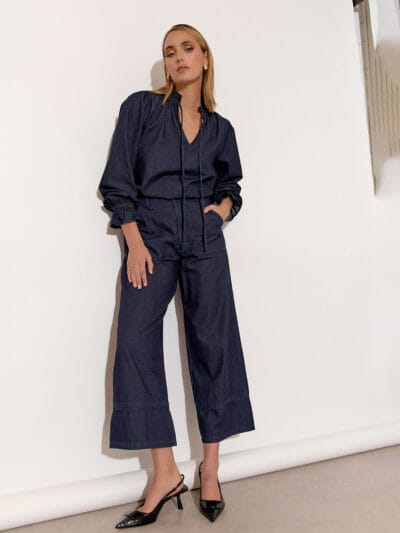 Pocket Detail Denim Pant Denim adorne