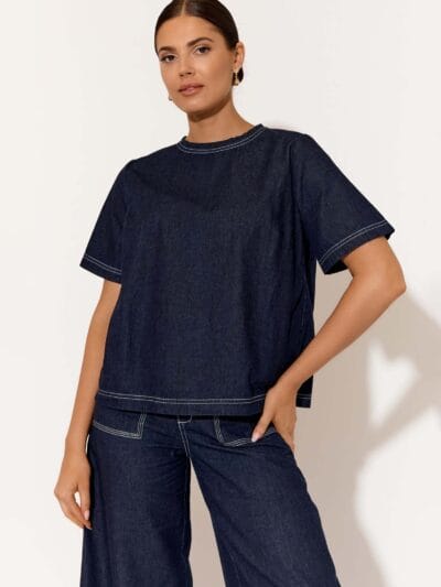 Denim Relaxed Top Denim adorne