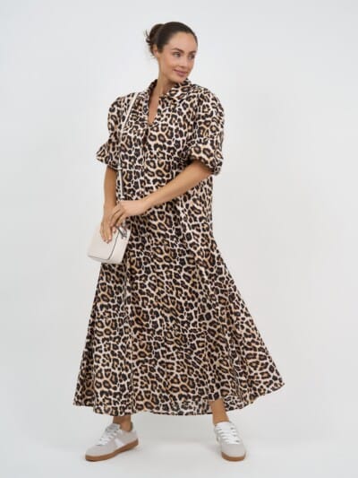 Maxi Cotton Shirt Dress Natural Liberty Rose