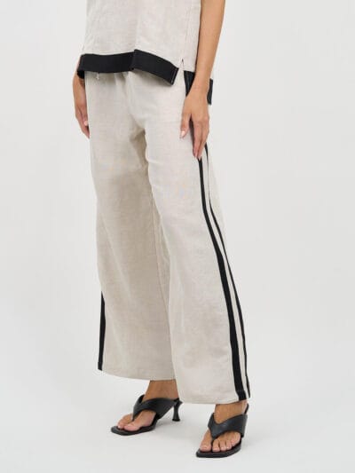 Contrast Detail Pant Beige Worthier
