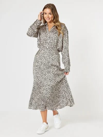 Pebble Spot Print Shirt Stone Threadz
