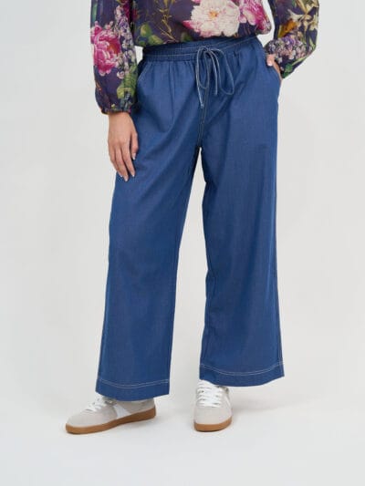 Drawstring Waist Denim Light Denim Liberty Rose
