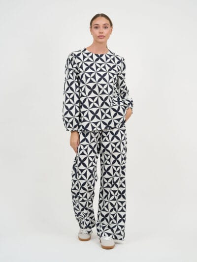 Relaxed Linen Pant Black Liberty Rose