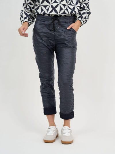 Wide-Leg High-Rise Stretch Faux Leather Pants | Regular