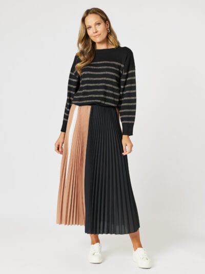 Symphony Pleat Skirt Black Hammock & Vine
