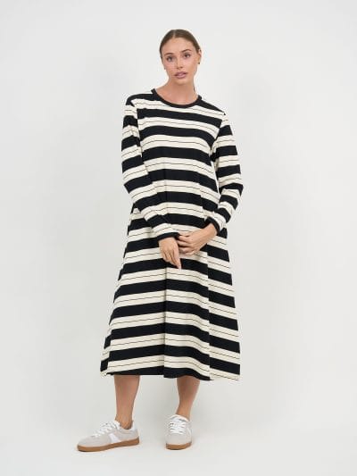 Cotton Jersey Dress Black Liberty Rose
