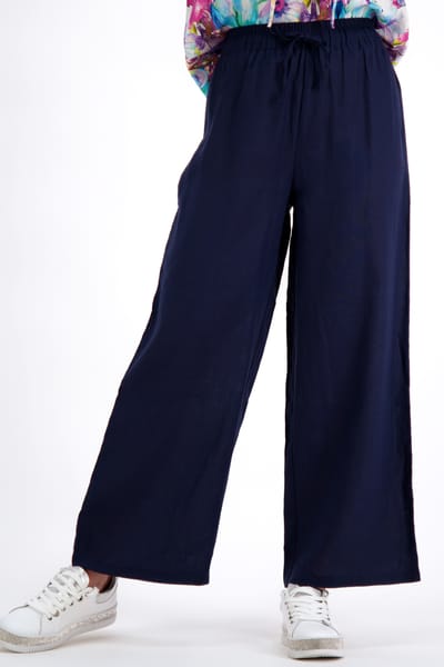 Linen Relaxed Pant Navy Liberty Rose