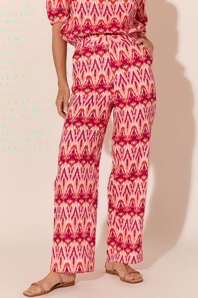 Relaxed Leg Linen Pant Pink adorne
