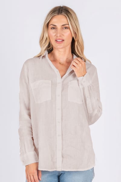 Classic Linen Shirt Natural Worthier