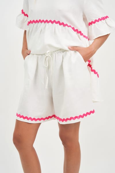 Ric Rac Linen Short Pink Worthier