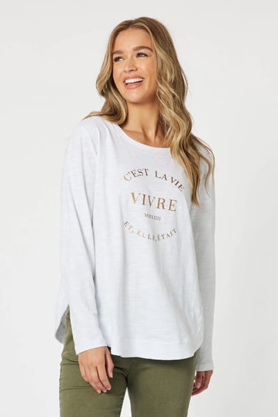 C’est La Vie T-Shirt White Threadz