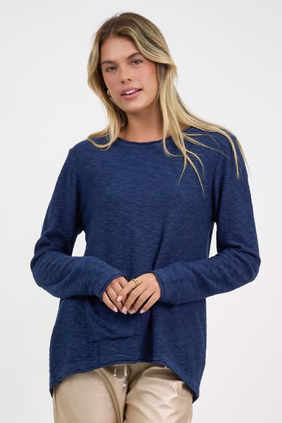 Double Pocket Knit Navy Worthier