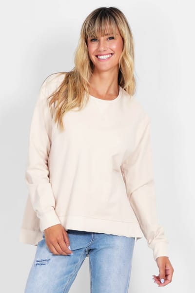 Organic Cotton Sweater Sand G7 Basics