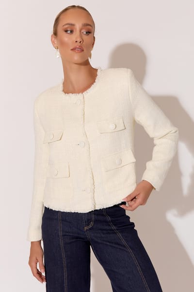 Tweed Jacket Cream adorne