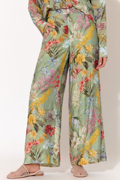 Relaxed Leg Pant Green adorne