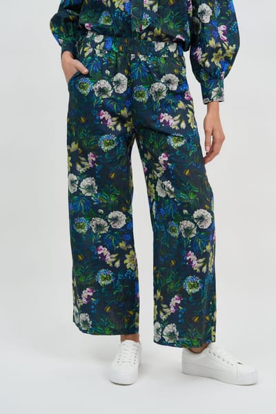 Linen Relaxed Pant Navy Liberty Rose