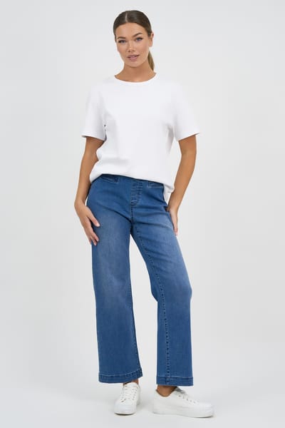 Maddy Wide Leg Jean Blue Threadz
