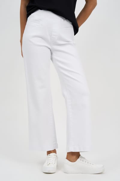 Maddy Wide Leg Jean White Threadz