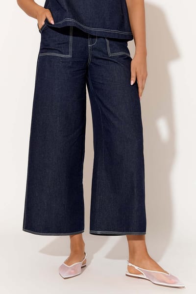 Stitch Detail Denim Pant Denim adorne