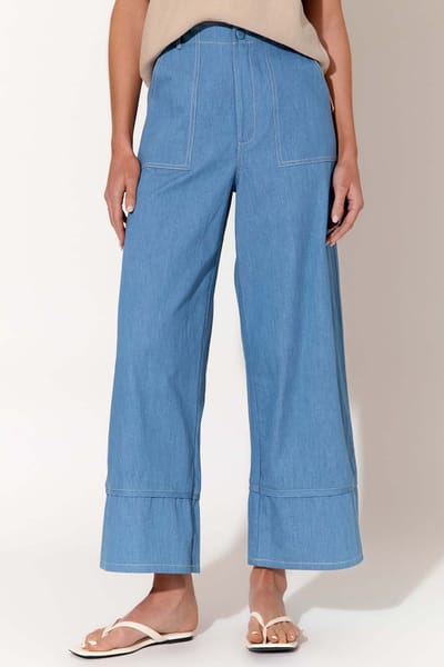 Stitch Detail Denim Pant Light Denim adorne