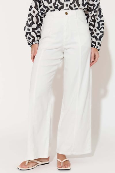Stitch Detail Pant Cream adorne
