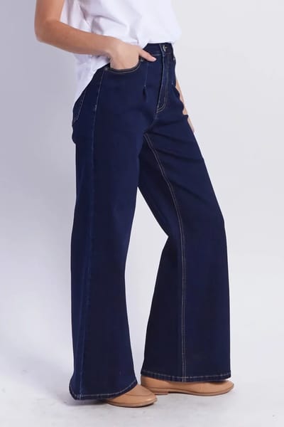 Relaxed Wide Leg Jean Ink Leoni