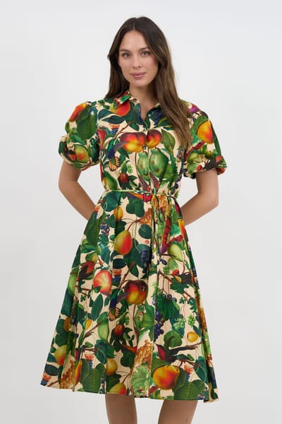 Relaxed Shirt Dress Peach Liberty Rose