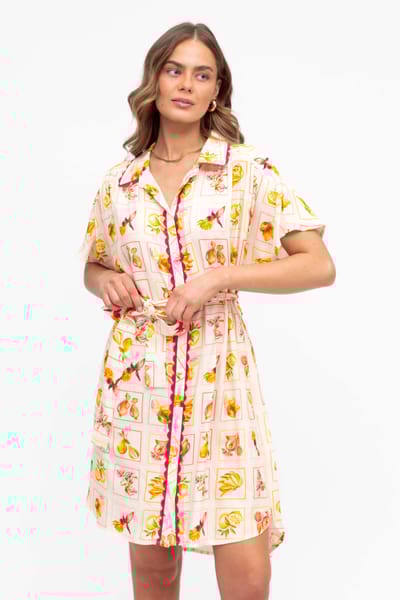 Ric Rac Shirt Dress Red Label of Love