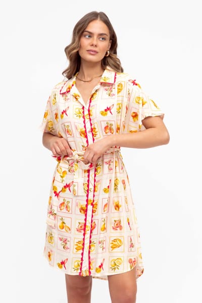 Ric Rac Shirt Dress Red Label of Love Ric Rac Shirt Dress Red Label of Love