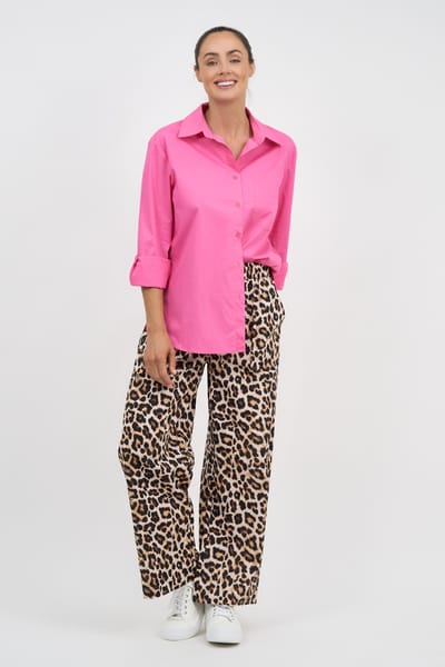 Pocket Detail Cotton Pant Natural Liberty Rose