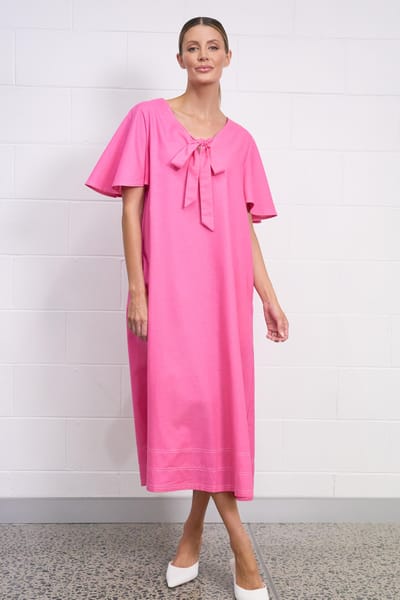 Liana Flute Sleeve Dress Pink Liberty Rose