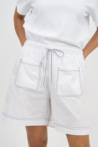 Mati Linen Pocket Short White Liberty Rose